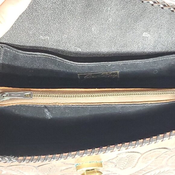 Vintage Leather Tooled Saddle Bag Purse Brown Floral Western Cowgirl Jo-O-Kay - Picture 12 of 16